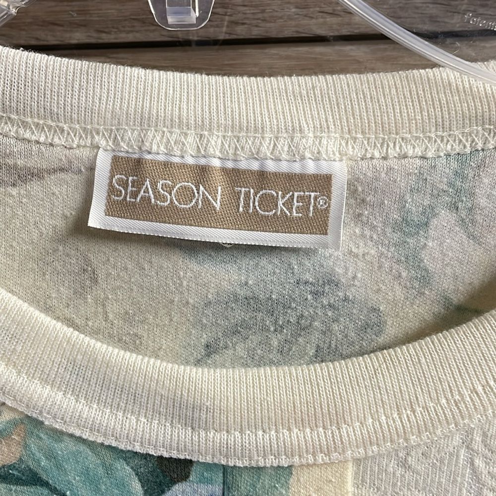 SEASON TICKET Vintage Cottagecore Floral Lightweight Sweatshirt Top Size 2X - Picture 4 of 9